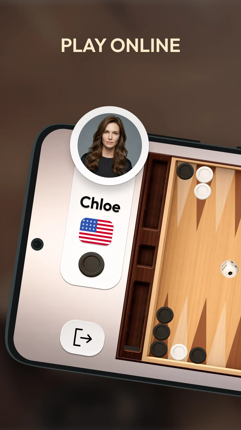An online backgammon match against a real opponent on an Android phone